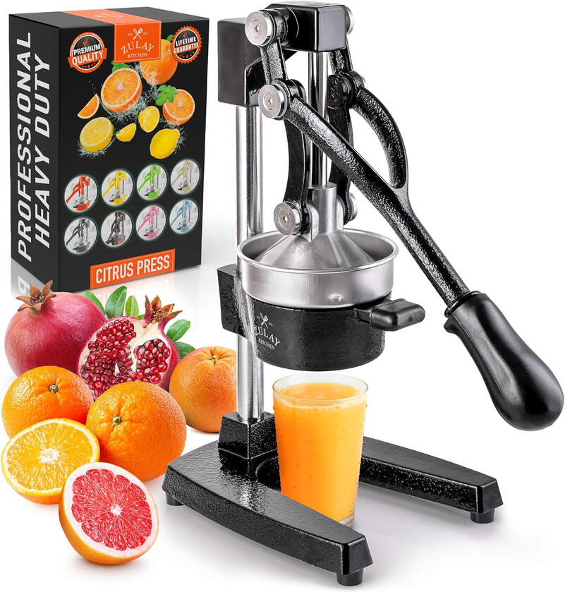 Zulay cast iron manual citrus press juicer for oranges and lemons Zulay cast iron manual citrus press juicer for oranges and lemons